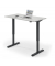 Sitz-Steh-Schreibtisch, elektrisch höhenverstellbar, 71,5-120,5cm (H), 160x65cm (BxT), rechteckig, lichtgrau / schwarz