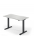 Sitz-Steh-Schreibtisch, elektrisch höhenverstellbar, 71,5-120,5cm (H), 160x65cm (BxT), rechteckig, lichtgrau / schwarz