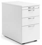 Standcontainer 294419, wei&szlig;, 3 Schubladen, Holz, abschlie&szlig;bar