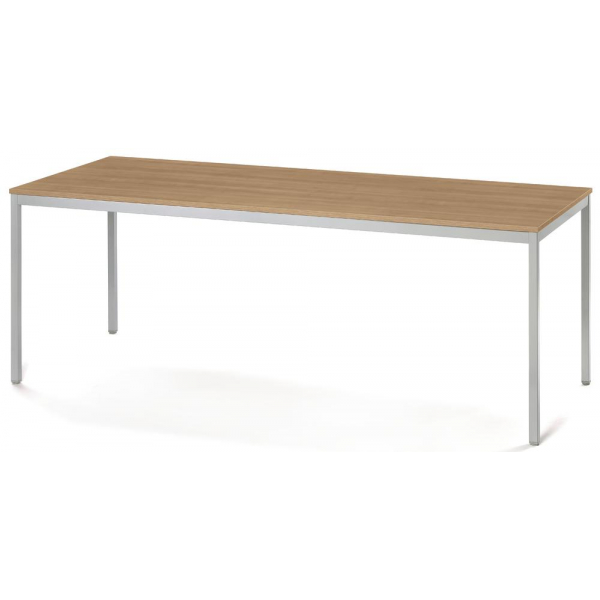 4255704314854 - Konferenztisch 332105 728cm (H) 180x80cm (BxT) 8 Personen rechteckig nussbaum   silber 4255704314854 Deskin