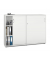 Schiebet&uuml;renschrank MULTI M pro 294468, abschlie&szlig;bar, 2x3 OH, wei&szlig;, 160x114x42cm (BxHxT)