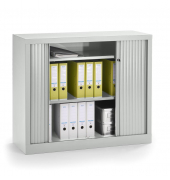 Rollladenschrank 331001, abschlie&szlig;bar, 2 OH, lichtgrau, 100x100x43cm (BxHxT)
