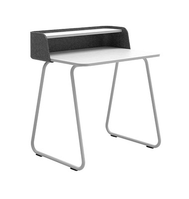 Sekretär secretair home SH10WS-RE038, 91cm (H), 82,4x61,2cm (BxT), rechteckig, weiß / weiß