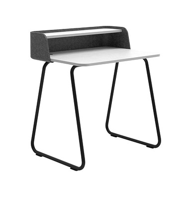Sekretär secretair home SH10WS-RE039, 91cm (H), 82,4x61,2cm (BxT), rechteckig, weiß / schwarz