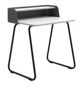 Sekretär secretair home SH10WS-RE040, 91cm (H), 82,4x61,2cm (BxT), rechteckig, weiß / schwarz