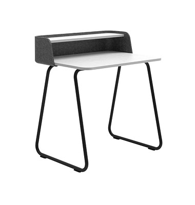 Sekretär secretair home SH10WS-RE040, 91cm (H), 82,4x61,2cm (BxT), rechteckig, weiß / schwarz
