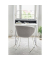 Sekretär secretair home SH10WS-RE042, 91cm (H), 82,4x61,2cm (BxT), rechteckig, weiß / chrom