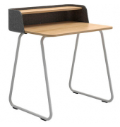 Sekretär secretair home SH10WS-RE044, 91cm (H), 82,4x61,2cm (BxT), rechteckig, eiche / weiß