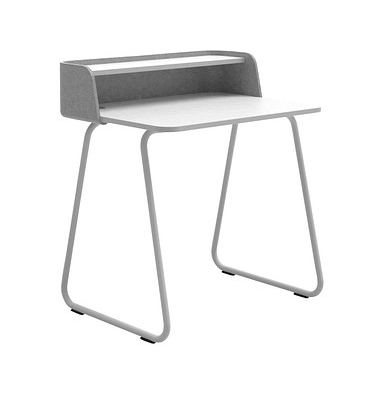 Sekretär secretair home SH10WS-RE049, 91cm (H), 82,4x61,2cm (BxT), rechteckig, weiß / weiß