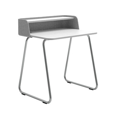Sekretär secretair home SH10WS-RE053, 91cm (H), 82,4x61,2cm (BxT), rechteckig, weiß / chrom