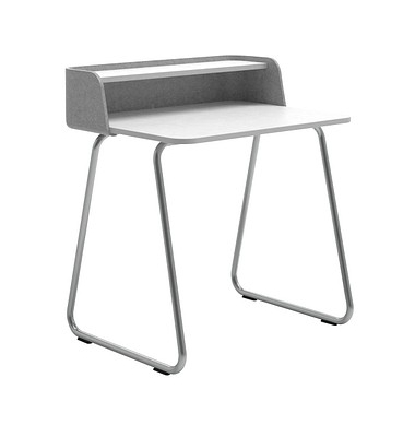 Sekretär secretair home SH10WS-RE054, 91cm (H), 82,4x61,2cm (BxT), rechteckig, weiß / chrom