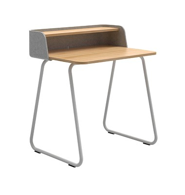 Sekretär secretair home SH10WS-RE056, 91cm (H), 82,4x61,2cm (BxT), rechteckig, eiche / weiß