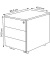 Rollcontainer 12464710 Form 1, wei&szlig;, 3 Schubladen, Holz, abschlie&szlig;bar