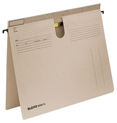 H&auml;ngehefter SERIE 18 1814-00-85, A4 grau Recyclingkarton 250g