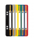 Heftstreifen kurz 3710-00-99, 3,5x15,8cm (BxL), Polypropylen (PP) mit Kunststoffdeckleiste, farbig sortiert