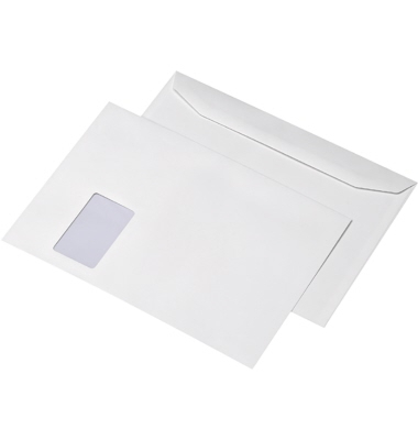 Briefumschlag 30005332 C4 mit Fenster gummiert 100g weiß