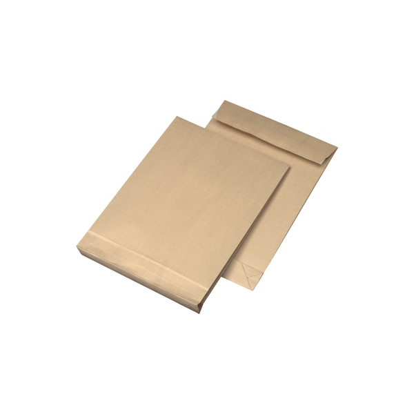 4018529003804 - Faltentaschen Ormypack 30007414 B4 ohne Fenster haftklebend 40mm-Falte fadenverstärkt 125g braun 4018529003804 100 Stück