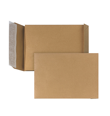 Faltentaschen Posthorn 00014060, C5, ohne Fenster, 30mm-Falte, haftklebend, 110g, braun