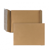 Faltentaschen Posthorn 00014061, B5, ohne Fenster, 30mm-Falte, haftklebend, 110g, braun