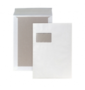 Versandtaschen Posthorn 00014009 mit Papprückwand, C4, mit Fenster, haftklebend, 120g, weiß