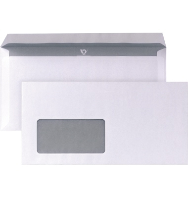 Briefumschläge Posthorn 02720150 Din Lang mit Fenster haftklebend 80g weiß 