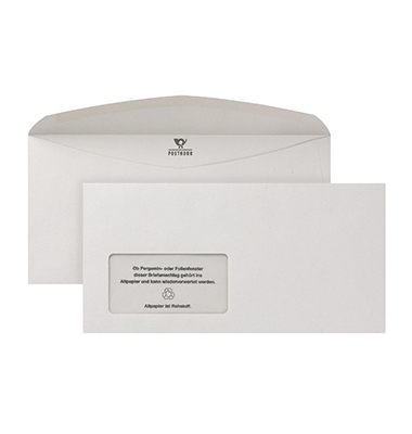 Briefumschlag POSTHORNvelox 02526481, Din Lang+ (C6/5), mit Fenster, nassklebend, 80g, grau