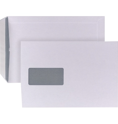 Versandtaschen Posthorn 05450321, B5, mit Fenster, haftklebend, 90g, weiß