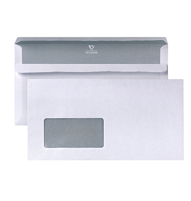 Briefumschlag Posthorn 02239144, Kompakt, mit Fenster, selbstklebend, 80g, weiß