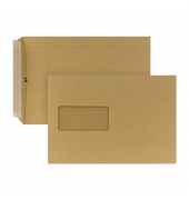 Versandtaschen Posthorn 05440336, C5, mit Fenster, haftklebend, 90g, braun