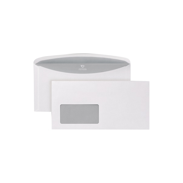 4040134056333 - Kuvertierhüllen 3000 02526177 Din Lang+ (C6 5) 229x114mm (BxH) mit Fenster nassklebend 75g weiß 4040134056333 1000 Stück