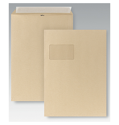Versandtaschen Posthorn 05270346, C4, mit Fenster, haftklebend, 110g, braun Versandtaschen Posthorn 05270346, C4, mit Fenster, haftklebend, 110g, braun