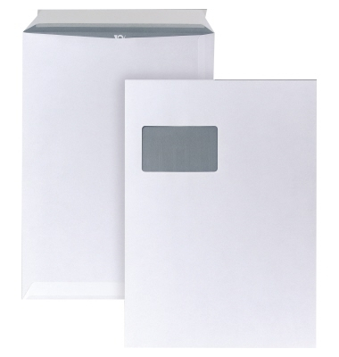 Versandtaschen Posthorn 05270478, C4, mit Fenster, haftklebend, 90g, weiß