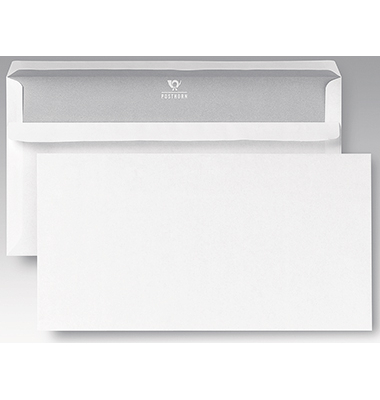 Briefumschlag Posthorn 01239144, Kompakt, ohne Fenster, selbstklebend, 80g, weiß