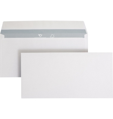 Briefumschlag Posthorn 01720160, Din Lang, ohne Fenster, haftklebend, 80g, weiß