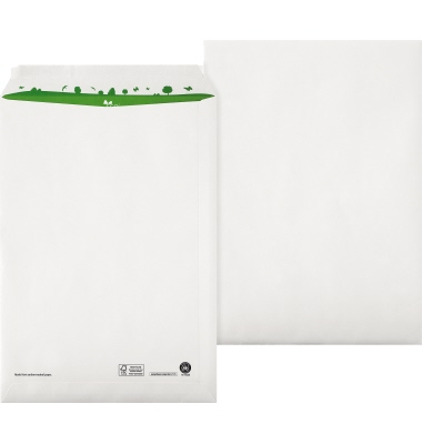 Versandtaschen beECO 04470161, C4, ohne Fenster, haftklebend, 100g, weiß Versandtaschen beECO 04470161, C4, ohne Fenster, haftklebend, 100g, weiß