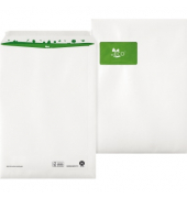 Versandtaschen beECO, C4, mit Fenster, haftklebend, 100g, weiß