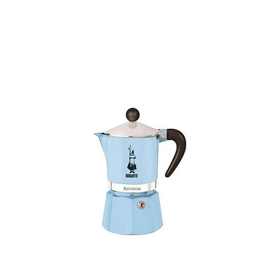 BIALETTI Rainbow Espressokocher blau, 3 Tassen