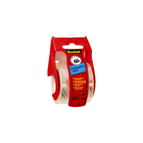 0051141239286 - Heavy Duty Verpackungsklebeband Transparent Sehr Stark mit Abroller 50 mm (B) x 20 m (L) PP (Polypropylen) 76 Mikron