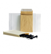 Faltentaschen Posthorn 00480329, B4, ohne Fenster, 40mm-Falte, haftklebend, 130g, braun