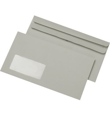 Briefumschlag 30005430 Kompakt mit Fenster 75g grau