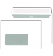Briefumschlag 30005378, C6,mit Fenster, mit Fenster, haftklebend, 80g, weiß