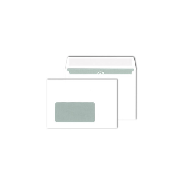 4018529000711 - Briefumschlag 30005378 C6mit Fenster mit Fenster haftklebend 80g weiß 4018529000711 500 Stück