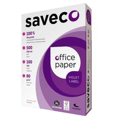 Recyclingpapier Violet Label 100000008 A3 80g wei&szlig; 100er Wei&szlig;e 