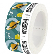 Briefmarken, 0,70&euro;, Welt der Briefe, Brief auf Umlaufbahn