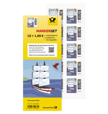 Briefmarken, 1,00&euro;, Welt der Briefe, Briefsegler