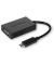 Adapter, USB C/VGA - Stecker/Buchse, schwarz