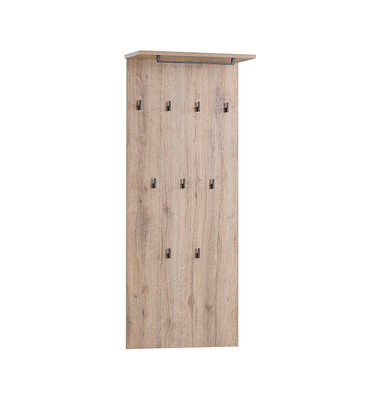 Wandgarderobe Cosmo 152795 eiche Holz 9 Haken 50,0 x 120,6 cm