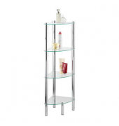 Badregal Yago silber 30,0 x 30,0 x 104,0 cm