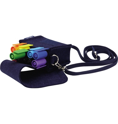 magnetoplan Moderationstasche 11124 Marker-Holster ecoAware dunkelblau