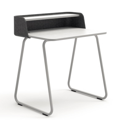 Sekretär secretair home SH10WS-RE037, 91cm (H), 82,4x61,2cm (BxT), rechteckig, weiß / weiß